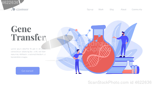 Image of Gene therapy concept landing page.