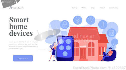 Image of Smart home concept landing page.