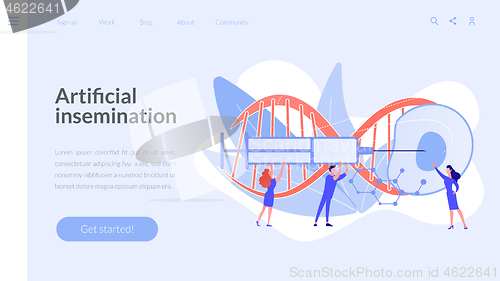 Image of Artificial reproduction concept landing page.