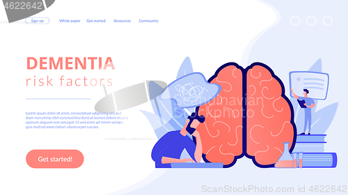 Image of Alzheimer disease concept landing page.