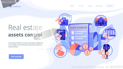 Image of Estate planning concept landing page