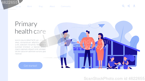 Image of Family doctor concept landing page.