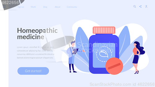 Image of Homeopathy concept landing page