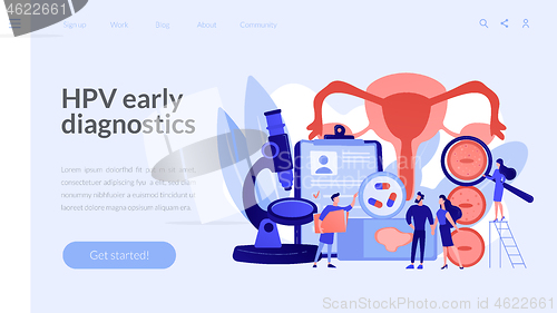 Image of Human papillomavirus treatment concept landing pageation