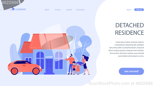 Image of Family house concept landing page.