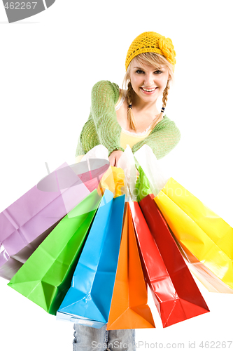 Image of Shopping caucasian girl