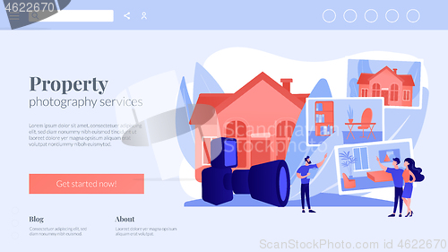 Image of Real estate photography concept landing page