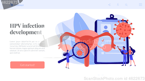Image of Human papillomavirus HPV concept landing pageation