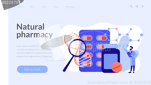 Image of Biopharmacology products concept landing page.