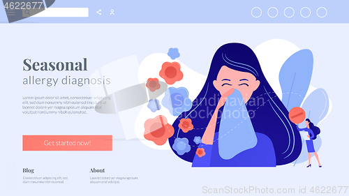 Image of Seasonal allergy concept landing page.
