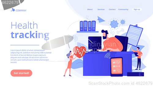 Image of Health-focused IOT desks concept landing page.