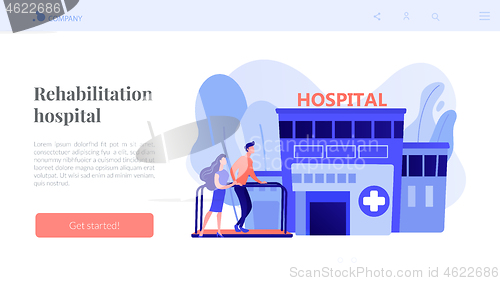 Image of Rehabilitation center concept landing page.