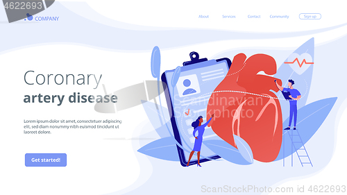 Image of Ischemic heart disease concept landing page.