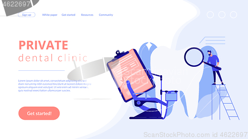 Image of Private dentistry concept landing page.
