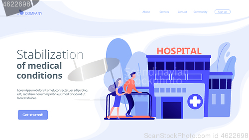 Image of Rehabilitation center concept landing page.