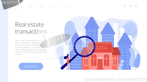 Image of Real estate concept landing page.