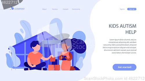 Image of Autism center concept landing page.