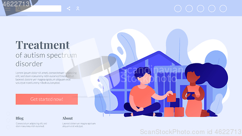 Image of Autism center concept landing page.