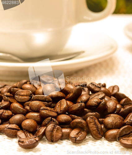 Image of Roasted Coffee Bean Means Hot Drink And Aromatic 