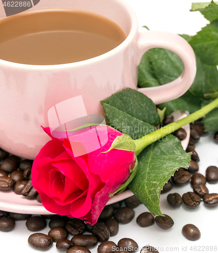 Image of Valentines Coffee Beverage Means Freshness Refreshment And Roasted 