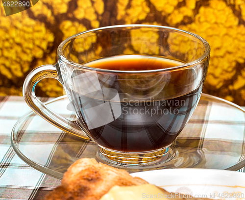 Image of Butter Toast Indicates Morning Meal And Black 