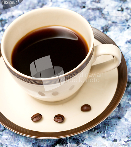 Image of Black Coffee Break Means Breaktime Caffeine And Cafeterias 