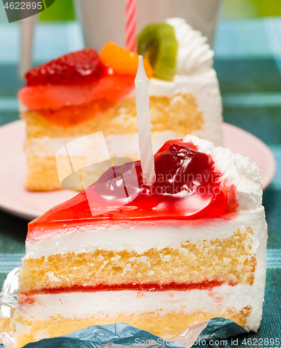 Image of Birthday Cream Cakes Represents Berries Delicious And Berry 