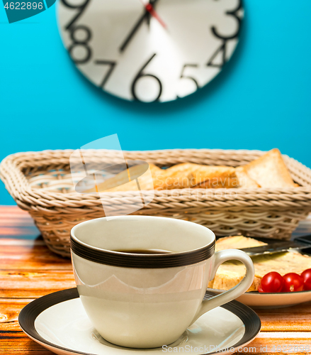 Image of Coffee For Breakfast Indicates Morning Meal And Beverage 