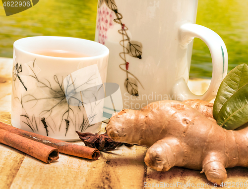 Image of Chinese Ginger Tea Represents Herbal Refreshment And Teas 