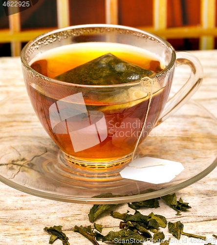 Image of Brewed Green Tea Means Breaktime Restaurants And Drinks 