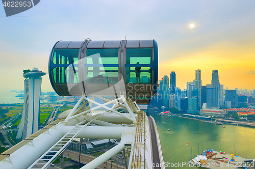 Image of Singapore  Flyer and Downtown Core