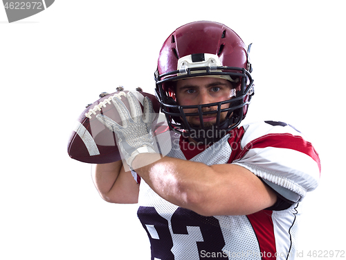 Image of american football player throwing ball