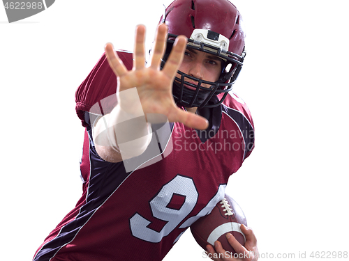 Image of American football player pointing