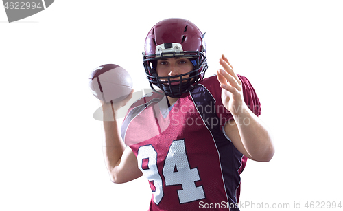 Image of american football player throwing ball