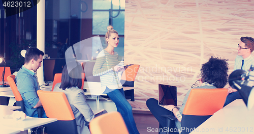 Image of Startup Business Team At A Meeting at modern office building