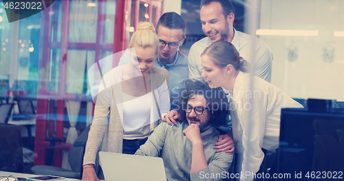 Image of Startup Business Team At A Meeting at modern office building