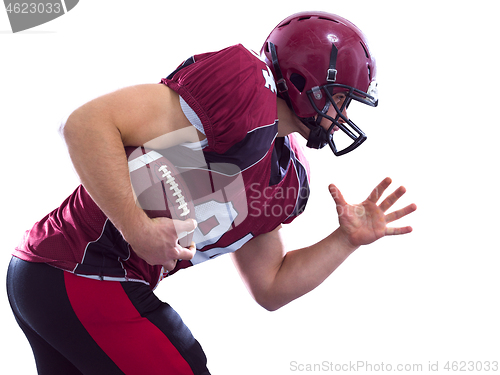 Image of American football Player running with the ball