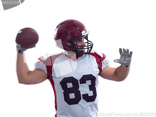 Image of american football player throwing ball