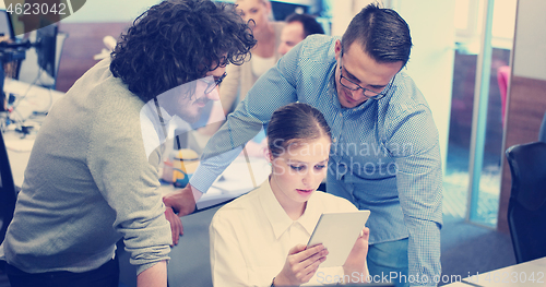 Image of Startup Business Team At A Meeting at modern office building