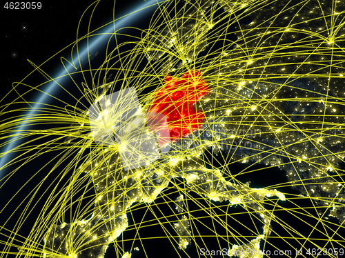 Image of Germany on Earth with network