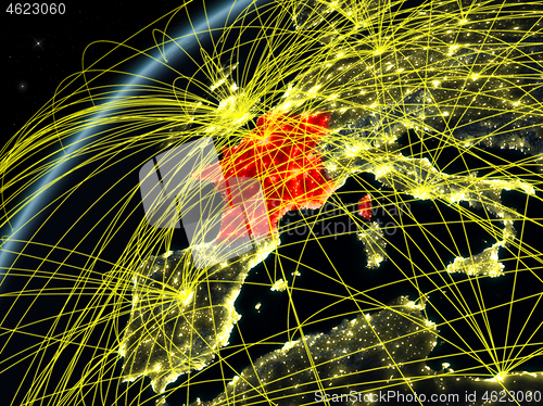 Image of France on Earth with network