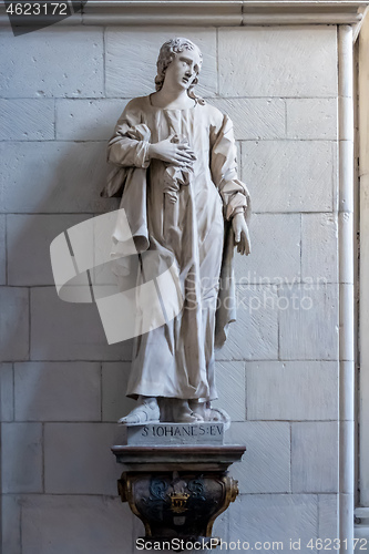 Image of St. John statue apostle in a church in Muenster Germany