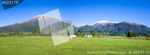 Image of Mount Taylor and Mount Hutt scenery in south New Zealand