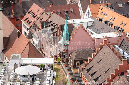 Image of an aerial view over Freiburg
