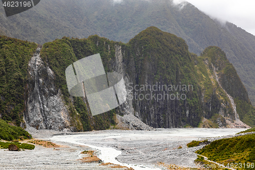 Image of Riverbed of the Franz Josef Glacier, New Zealand