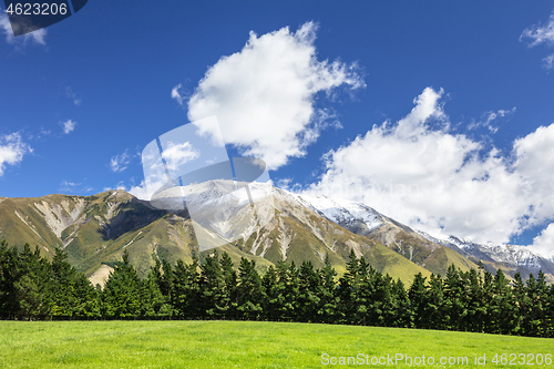 Image of Mountain Alps scenery in south New Zealand