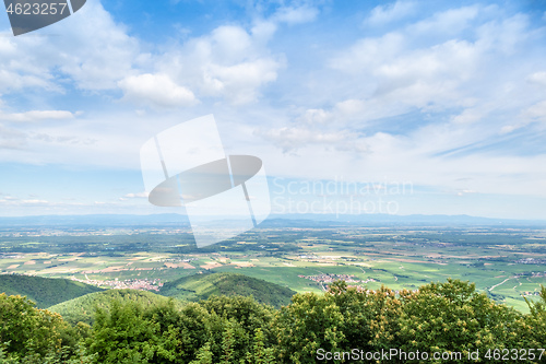 Image of aerial view from Haut-Koenigsbourg in France