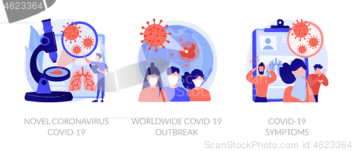 Image of Coronavirus epidemy outbreak abstract concept vector illustratio