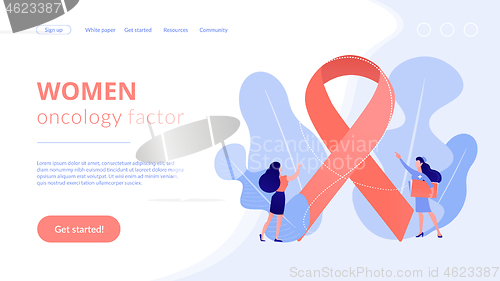 Image of Breast cancer concept landing page.