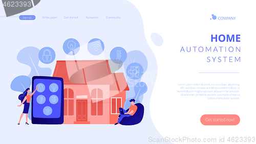 Image of Smart home concept landing page.